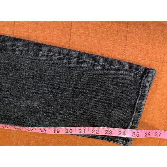 Agolde Riley Crop Black  Ash Jeans Women Size 26 - Picture 11 of 12
